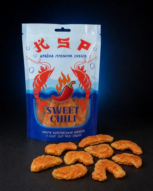 Снек: хвости креветок Sweet Chili
